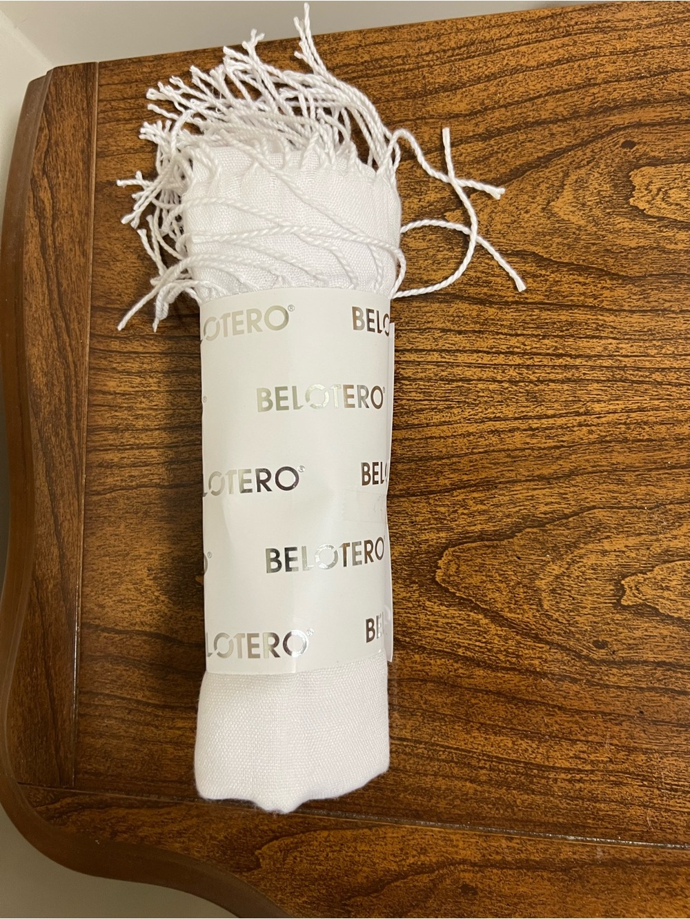 White Decorative Throw with Fringe - Home Accents